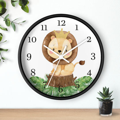 Lion clock, Safari Nursery decor - Safari Explorer