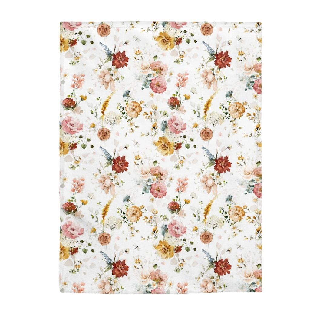 Wildflowers Blanket, Wildflower Nursery Bedding - Vintage Garden