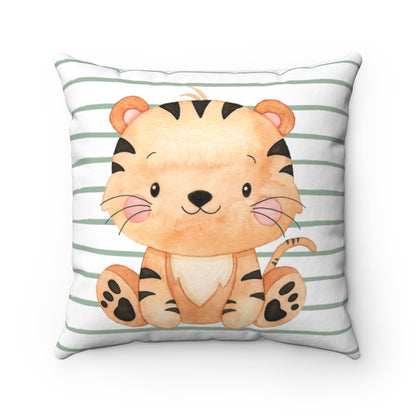 Tiger Pillow, Jungle Nursery Decor - Safari Explorer