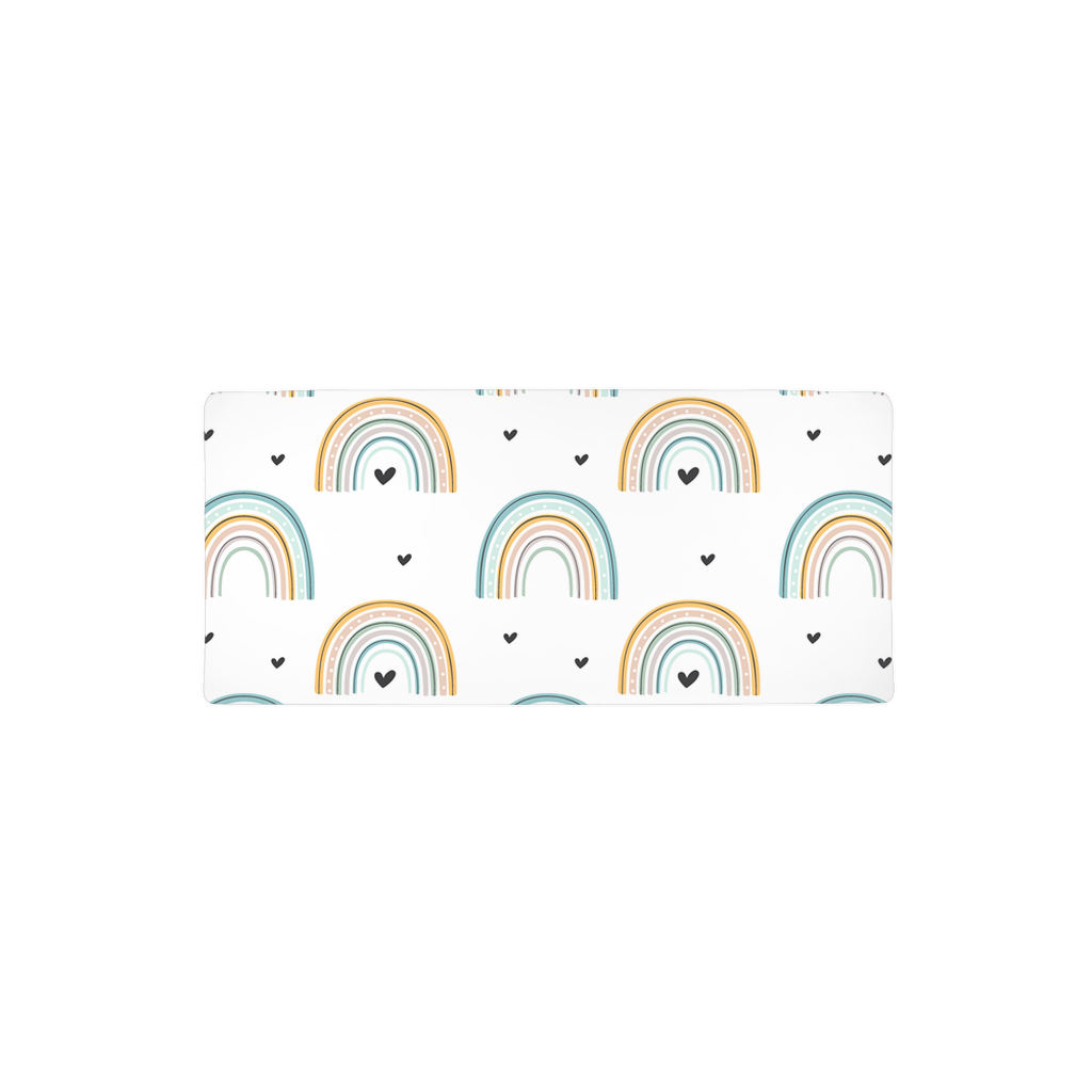 Heart Rainbow Changing Pad Cover, Rainbow Nursery Bedding