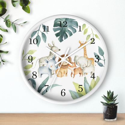 Safari Animals Kids Wall Clock | Jungle Nursery Decor  - Baby Africa