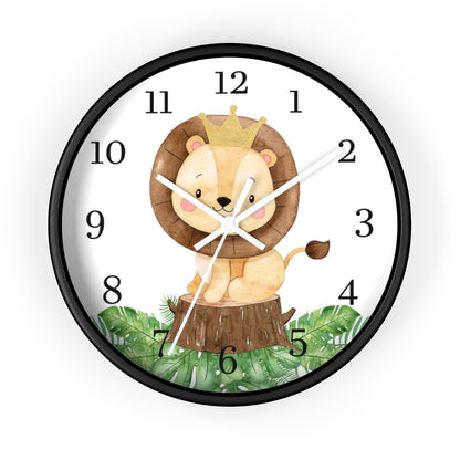 Lion clock, Safari Nursery decor - Safari Explorer