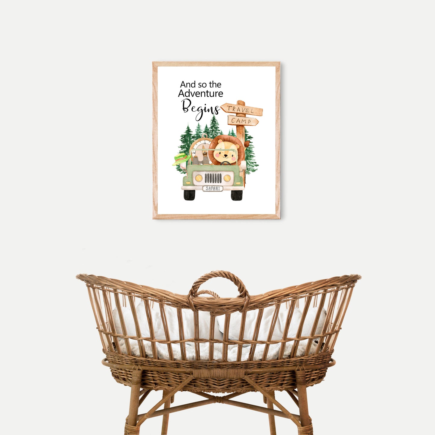 And So The Adventure Begins, PRINTABLE Lion Wall Art, Safari Nursery Print - Safari Explorer