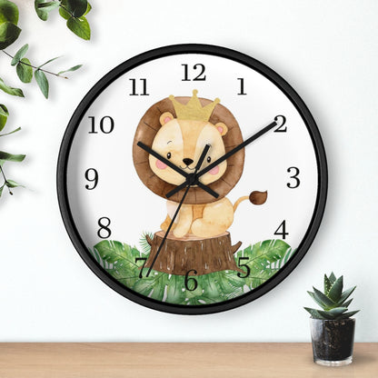 Lion clock, Safari Nursery decor - Safari Explorer