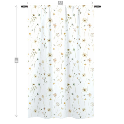 Wildflower curtains, Wild Flowers Nursery Decor - Mustard Wildflowers