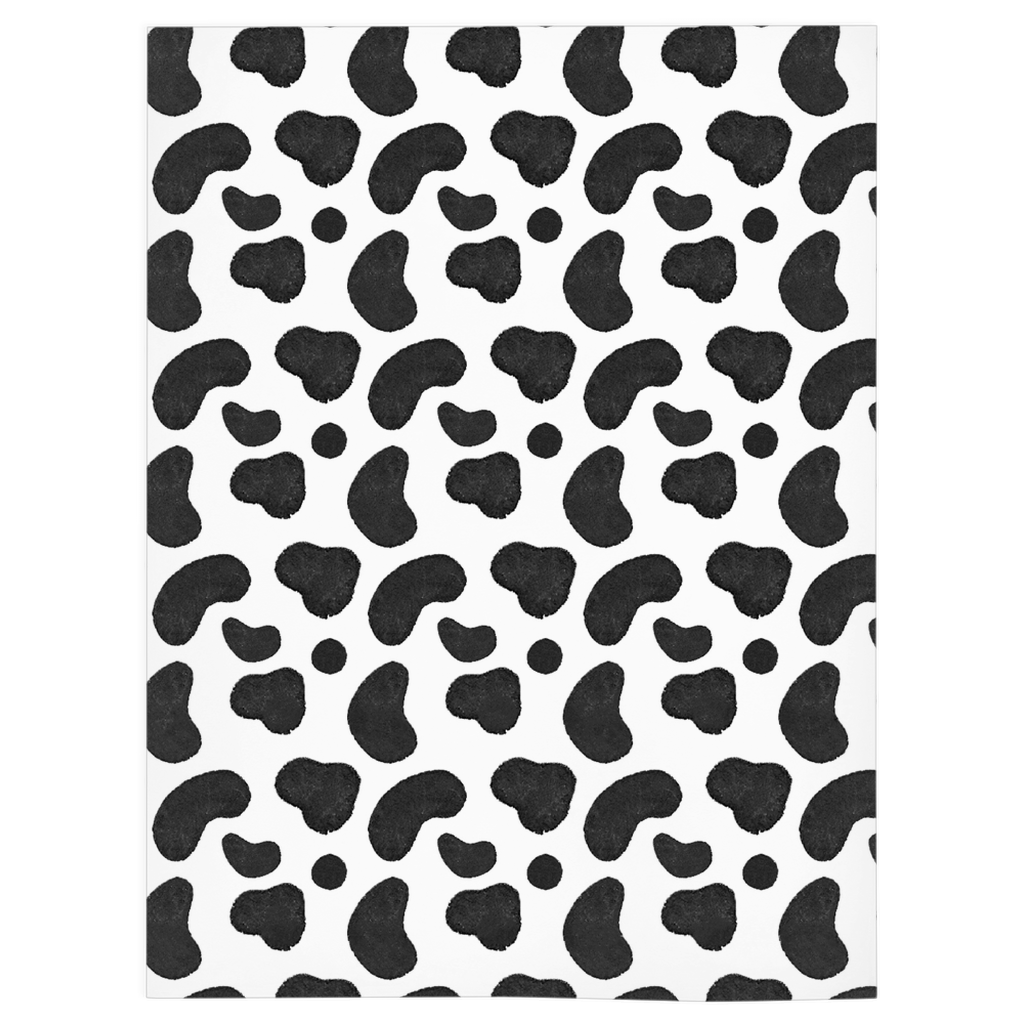 Cow Print Minky Blanket, Farm Nursery Bedding - Morgans Farm