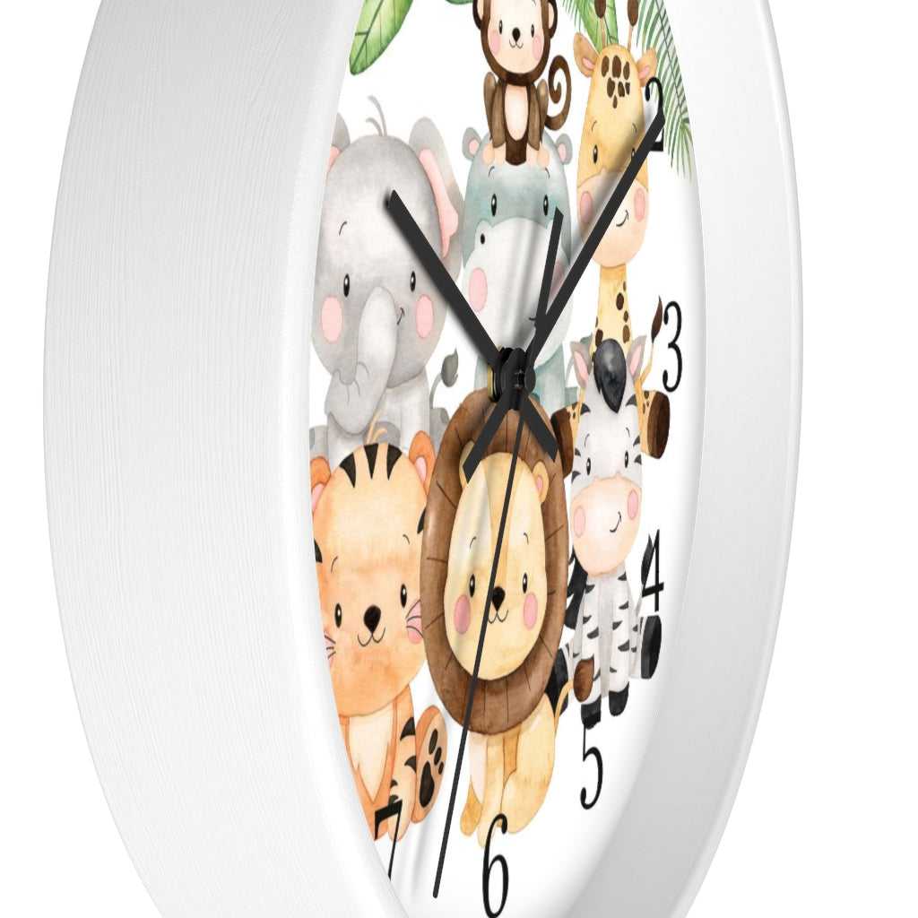 Safari animals clock, Jungle Nursery Decor - Safari Explorer