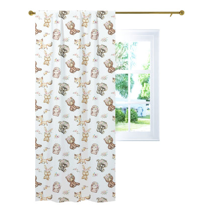 Girl Woodland Animals Curtains. Forest Nursery Decor - Forest Friends