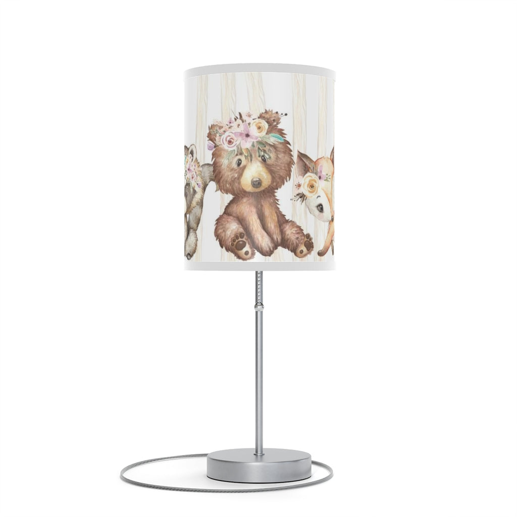 Woodland Animals table lamp, Woodland Nursery Decor - Forest Friends