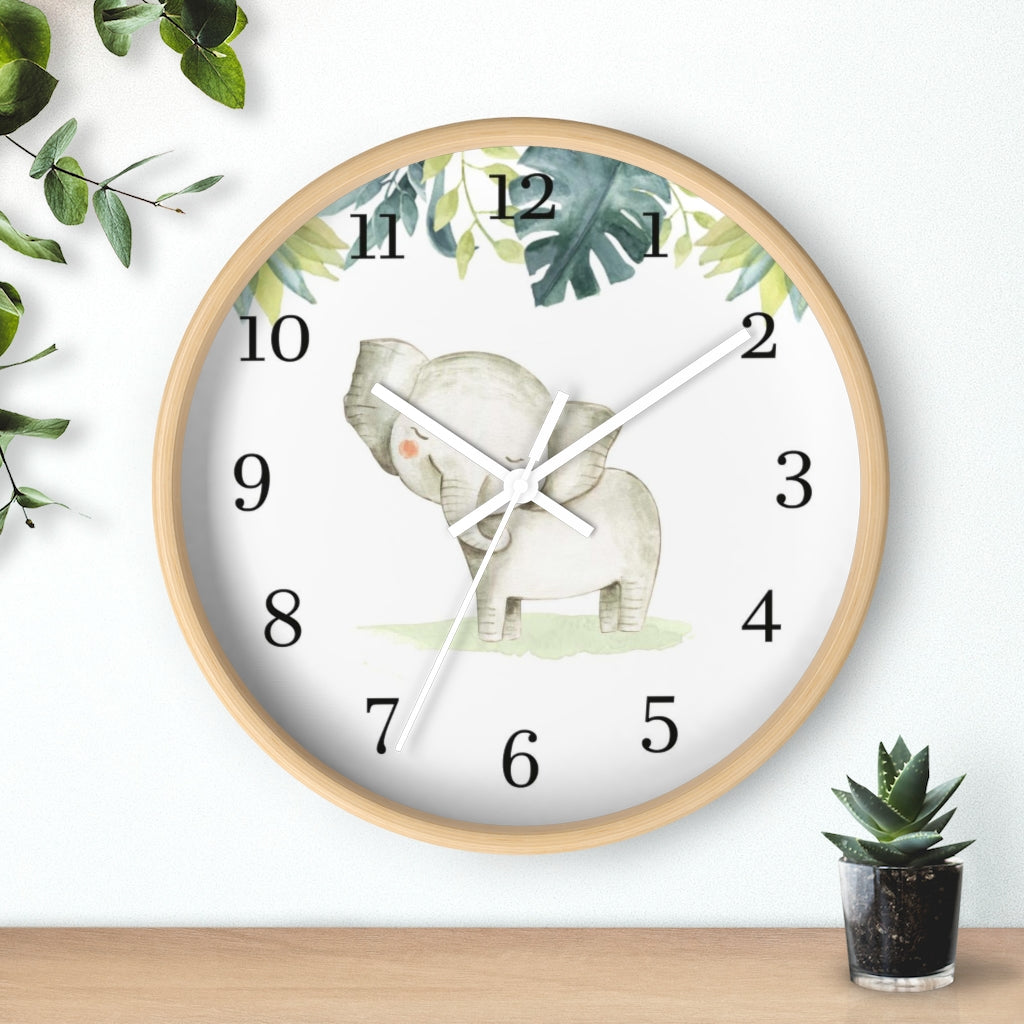 Elephant Clock, Safari Nursery decor - Baby Africa