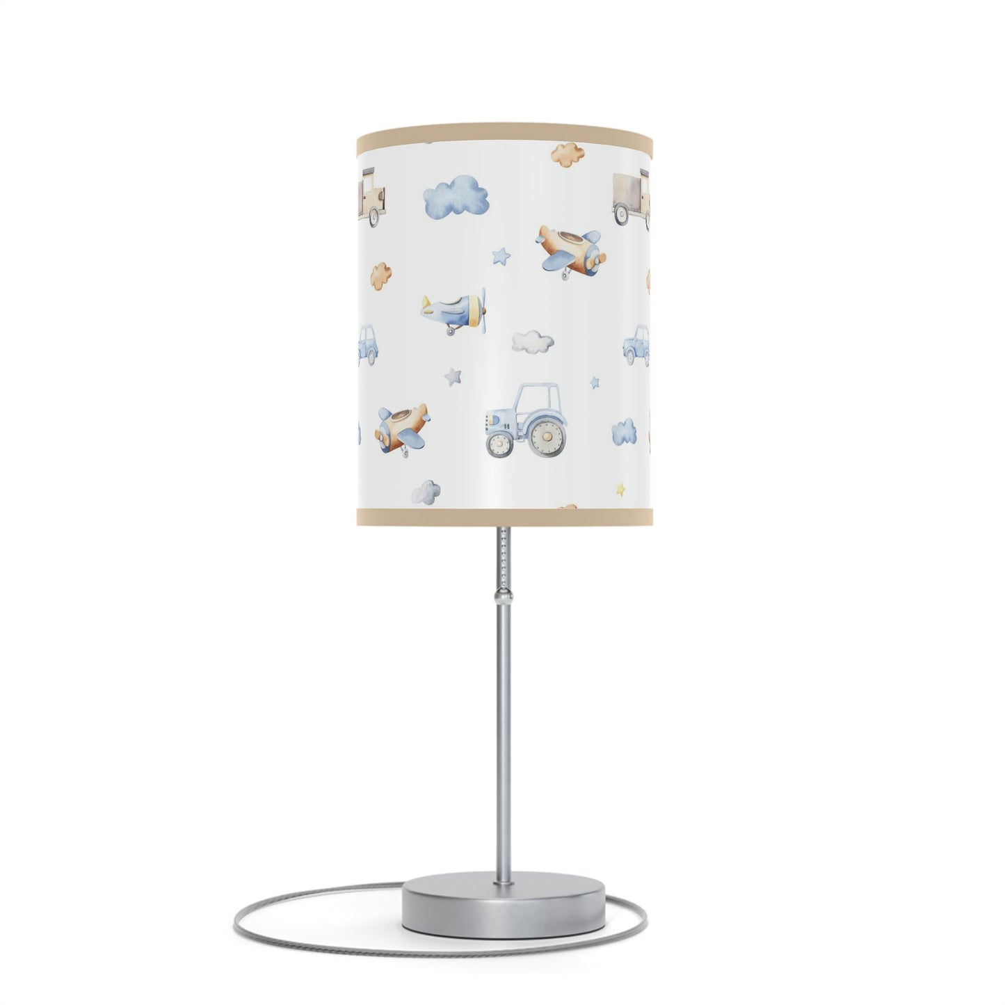 Transport Vehicles Lamp, Transportation nursery decor - Blue Transportation