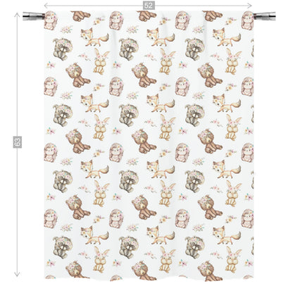 Girl Woodland Animals Curtains. Forest Nursery Decor - Forest Friends