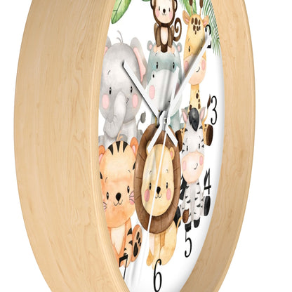 Safari animals clock, Jungle Nursery Decor - Safari Explorer