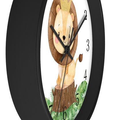 Lion clock, Safari Nursery decor - Safari Explorer