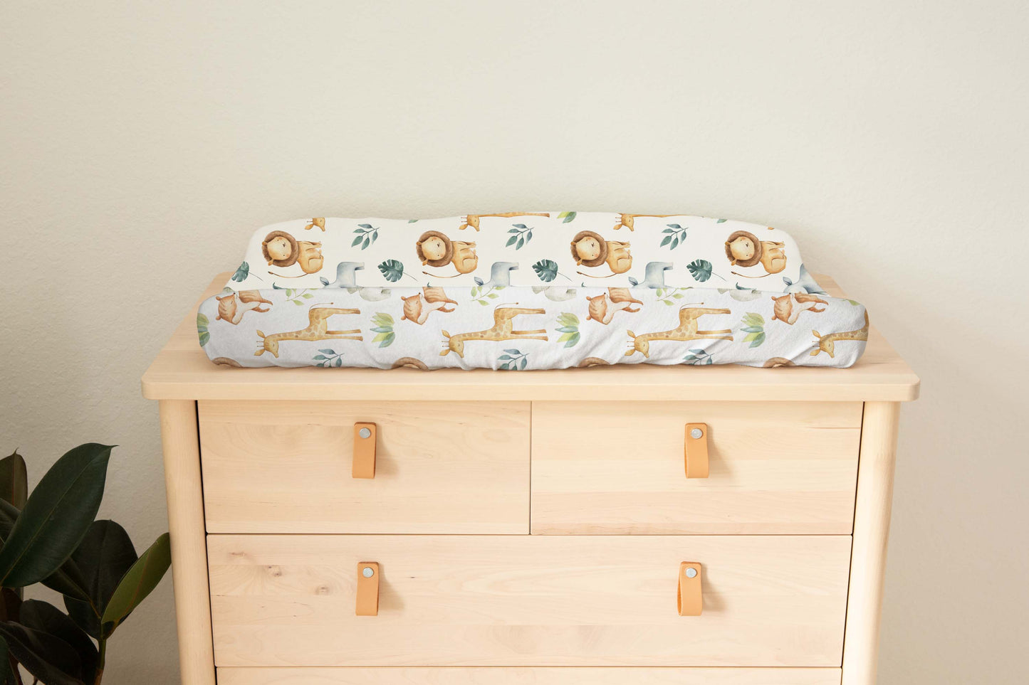 Safari Changing Pad Cover, Jungle Nursery Decor - Baby Africa