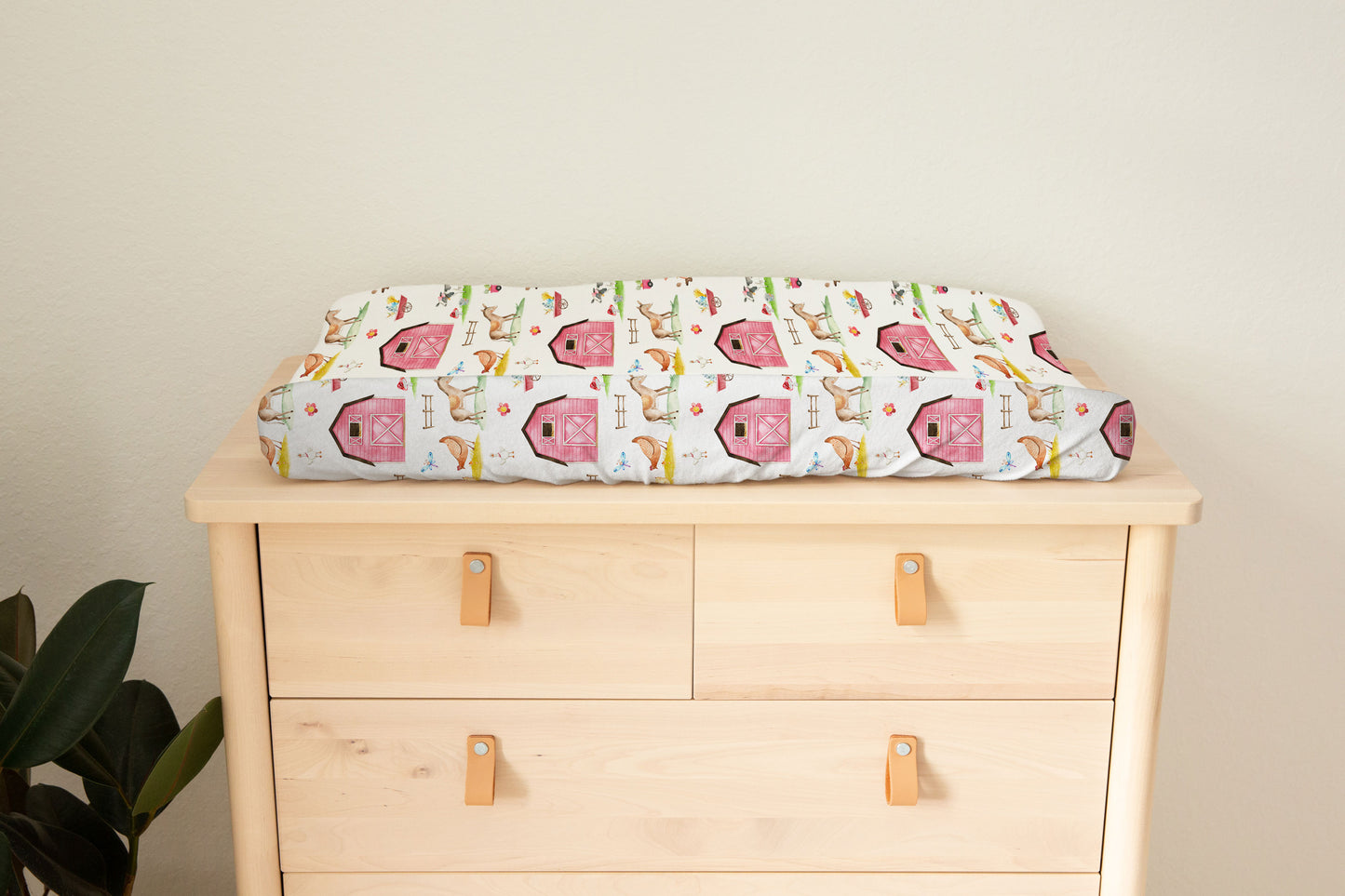 Girl Farm Changing Pad Covers | Farm Nursery Decor