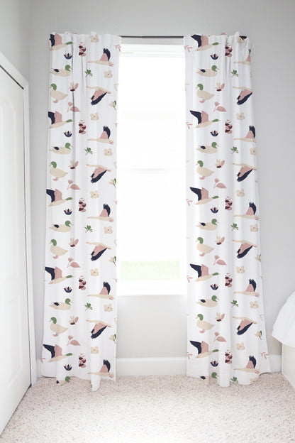 Duck Curtain, Single Panel, Modern nursery decor