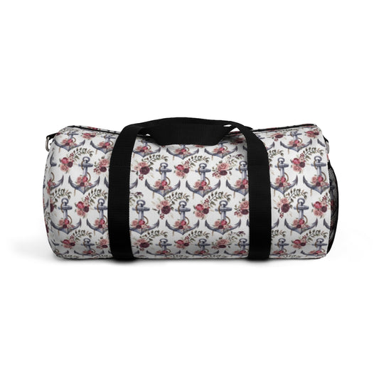 Nautical Duffle Bag, Floral Anchor Hospital Bag - Nautical Bloom