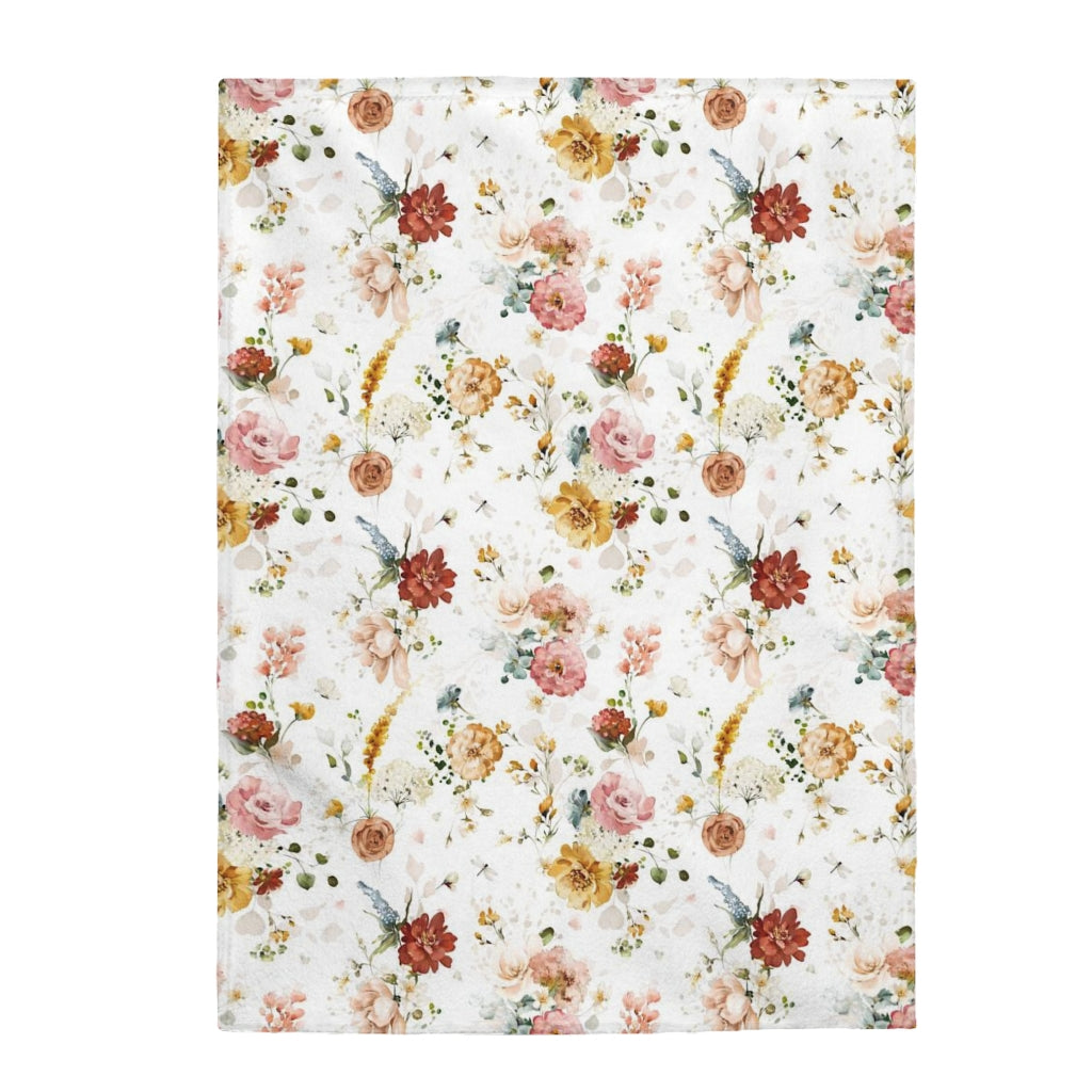 Wildflowers Blanket, Wildflower Nursery Bedding - Vintage Garden