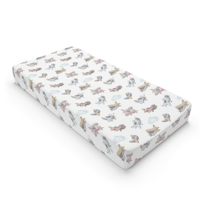 Airplanes Changing Pad Cover, Airplanes Nursery Decor- Little Aviator