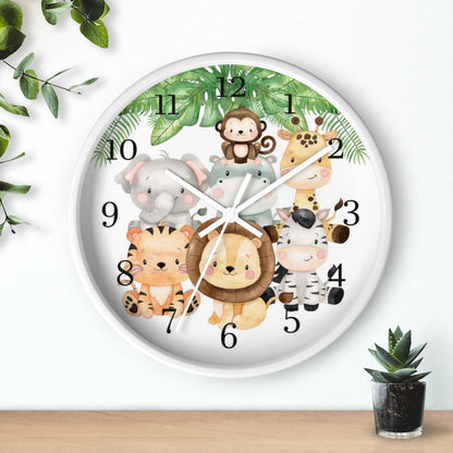 Safari animals clock, Jungle Nursery Decor - Safari Explorer