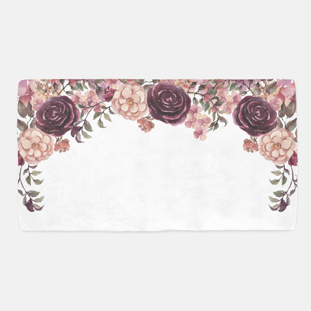 Roses Minky Crib Sheet, Floral Nursery Bedding - Rose Bloom