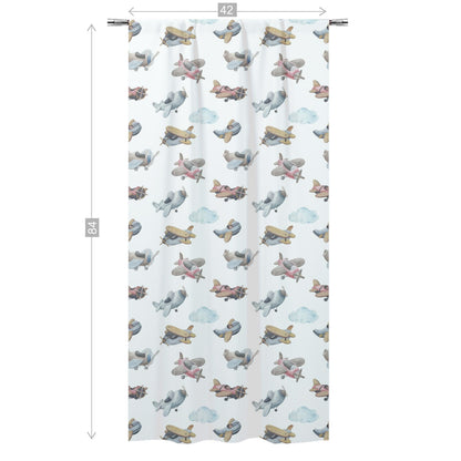 Airplanes Curtain single panel, Airplanes Nursery Bedding - Little Aviator