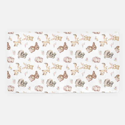 Woodland Animals Crib Sheet, Forest Girl Nursery Bedding - Forest Friends