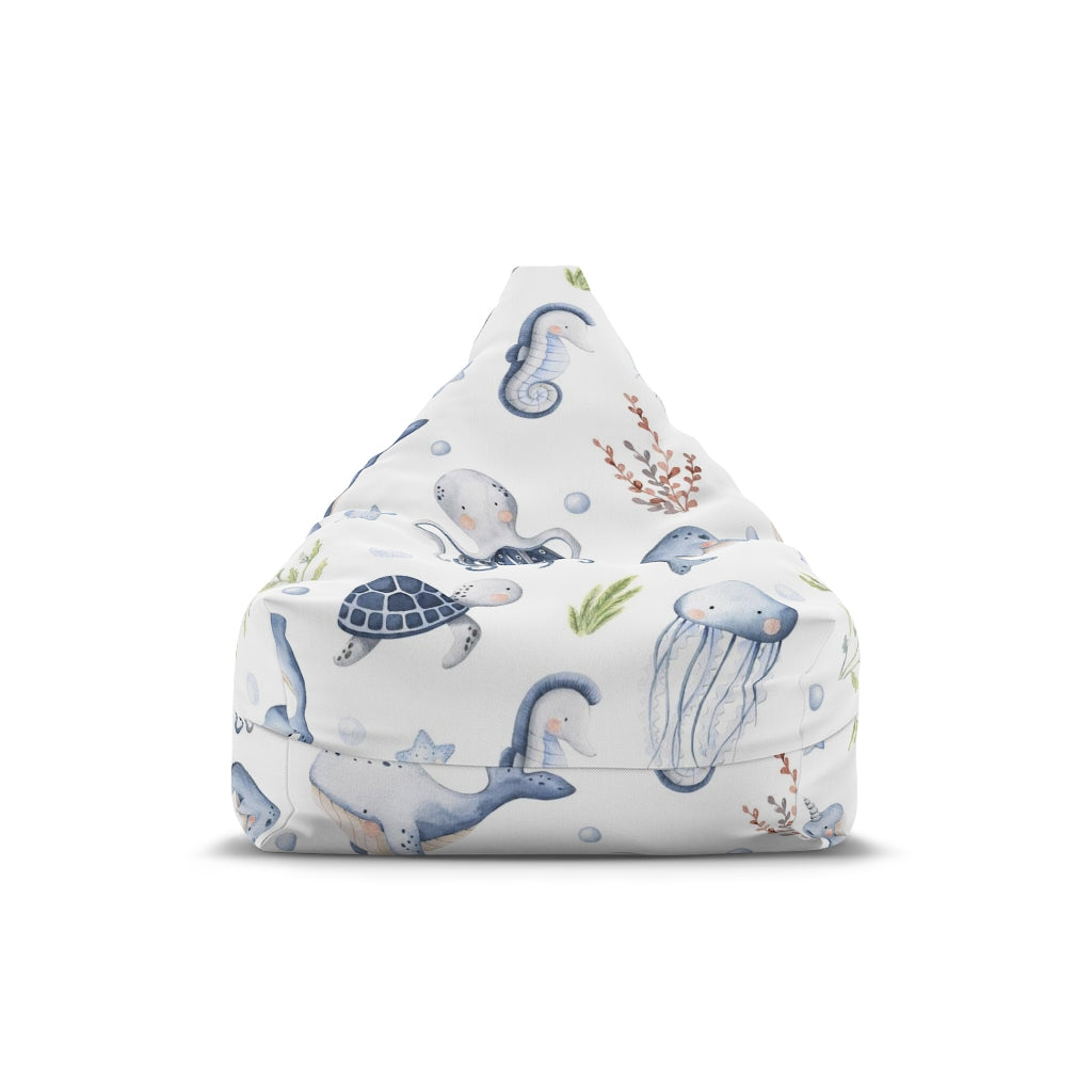 Under the sea Bean Bag Chair Cover, Ocean Animals Kids room decor - Little Ocean