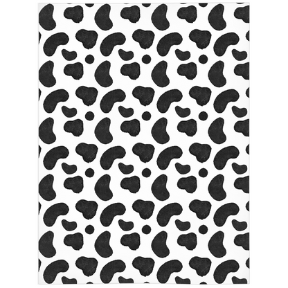 Cow Print Minky Blanket, Farm Nursery Bedding - Morgans Farm