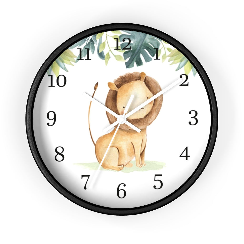 Lion Kids wall clock | Jungle nursery décor - Baby Africa