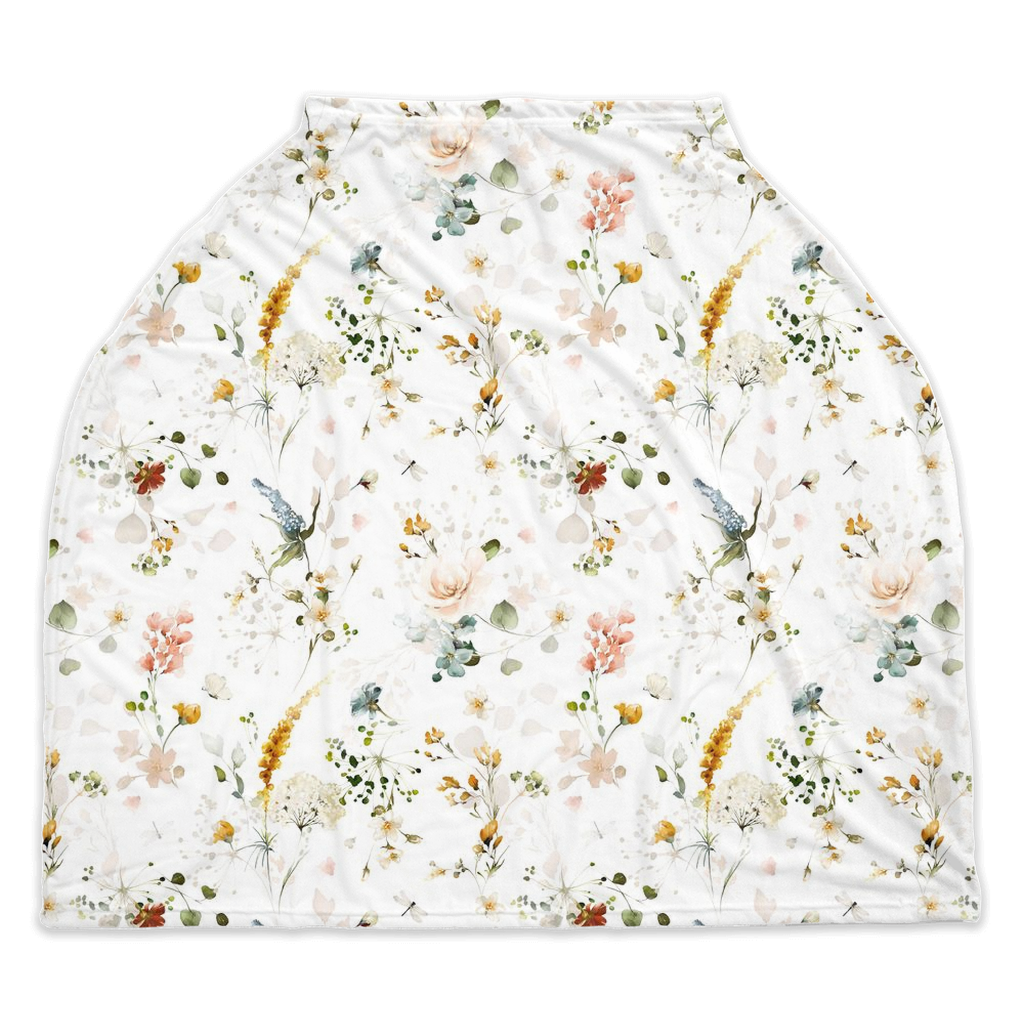 Boho Floral Car Seat Cover | Floral Nursing cover - Vintage Garden