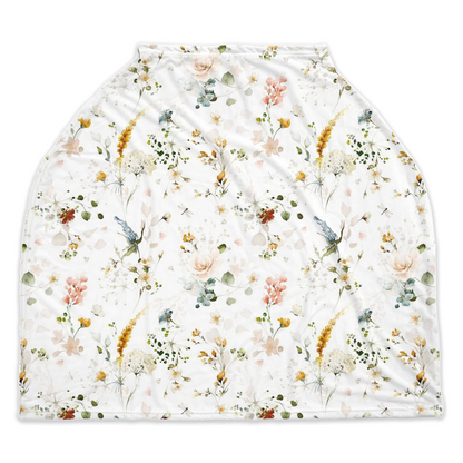 Boho Floral Car Seat Cover | Floral Nursing cover - Vintage Garden