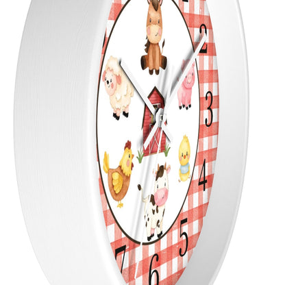 Farm Animals Kids Wall Clock | Farm Nursery Decor