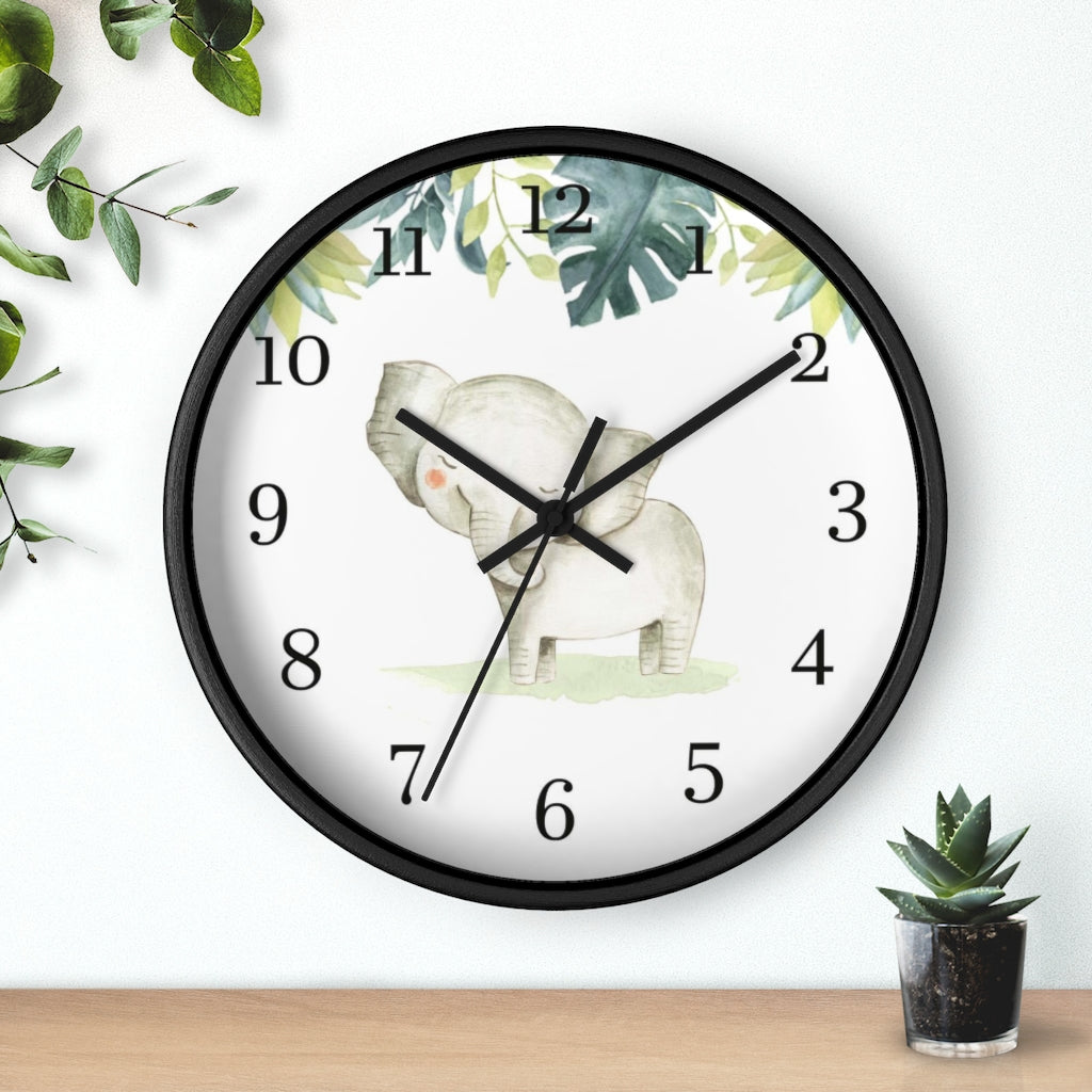 Elephant Clock, Safari Nursery decor - Baby Africa