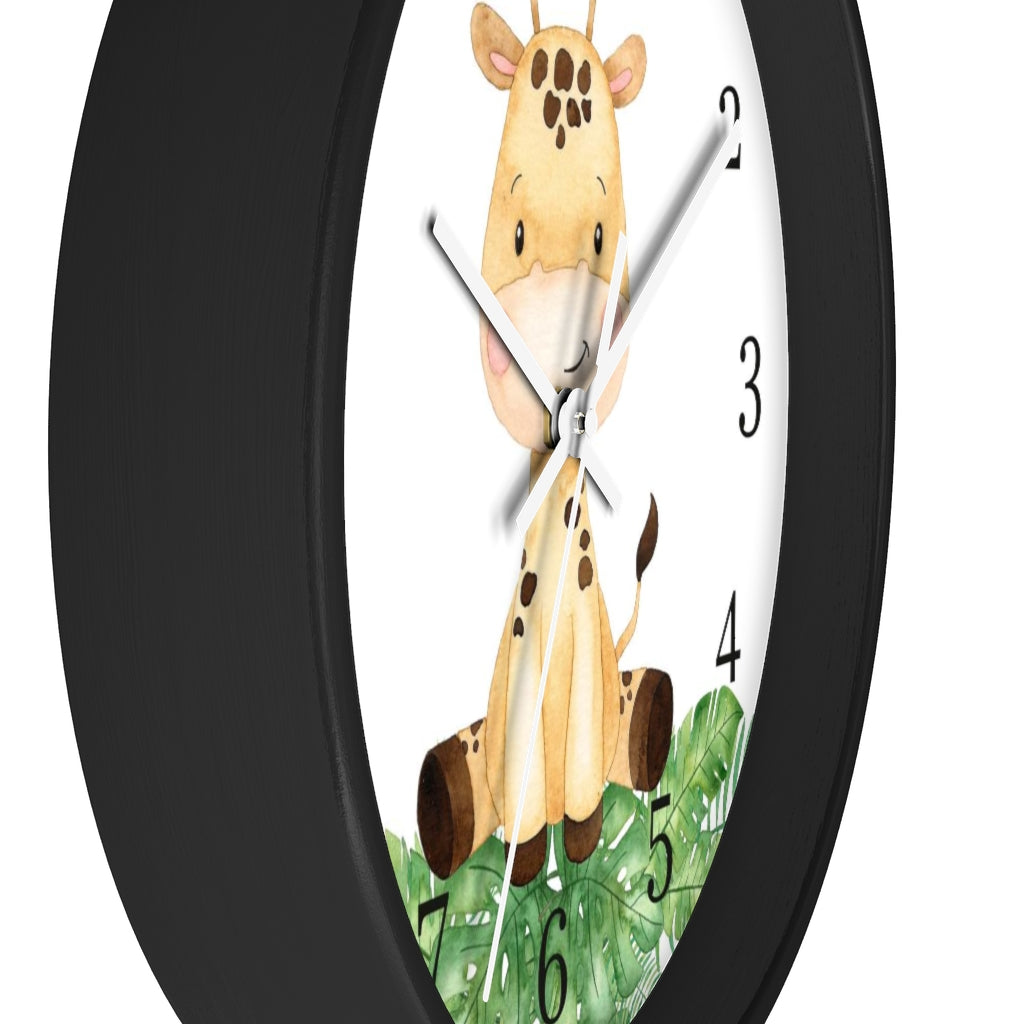 Giraffe clock, Safari Nursery decor - Safari Explorer