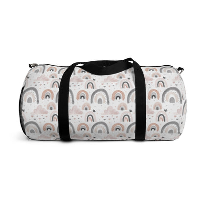 Clouds and Rainbow Duffel Bag, Rainbow Hospital Bag - Blush Rainbow