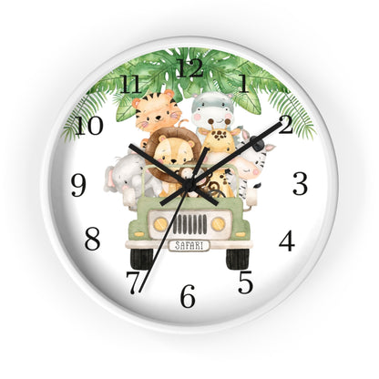 Safari animals clock, Jungle Nursery Decor - Safari Explorer