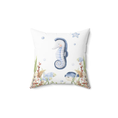 Sea Horse Pillow COVER,  Under the sea nursery bedding - Little Ocean