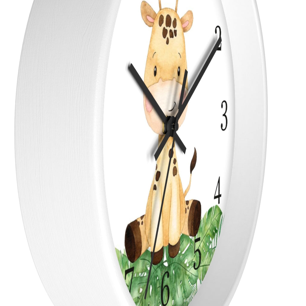 Giraffe clock, Safari Nursery decor - Safari Explorer