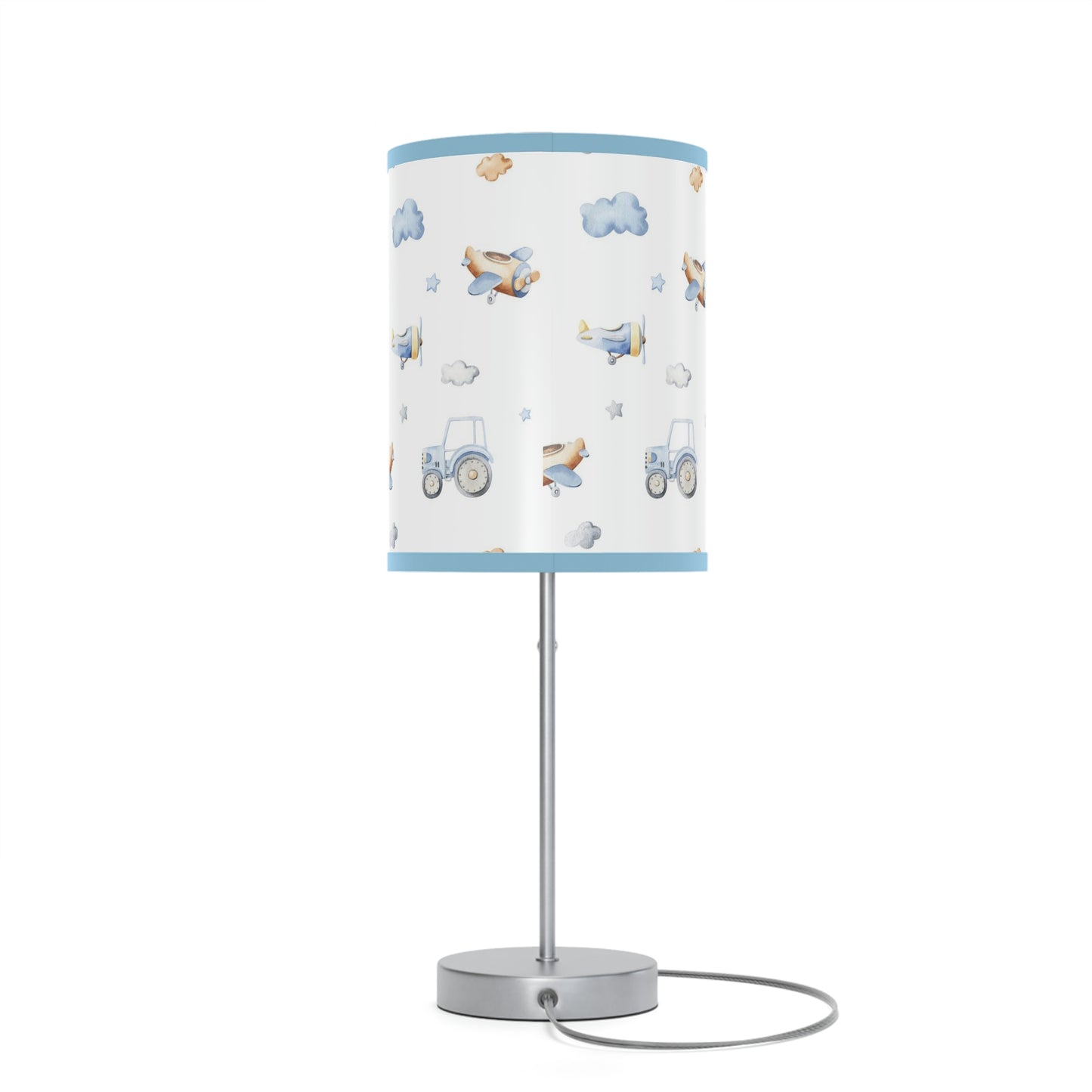 Transport Vehicles Lamp, Transportation nursery decor - Blue Transportation