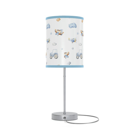 Transport Vehicles Lamp, Transportation nursery decor - Blue Transportation