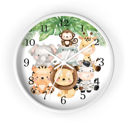 Safari animals clock, Jungle Nursery Decor - Safari Explorer