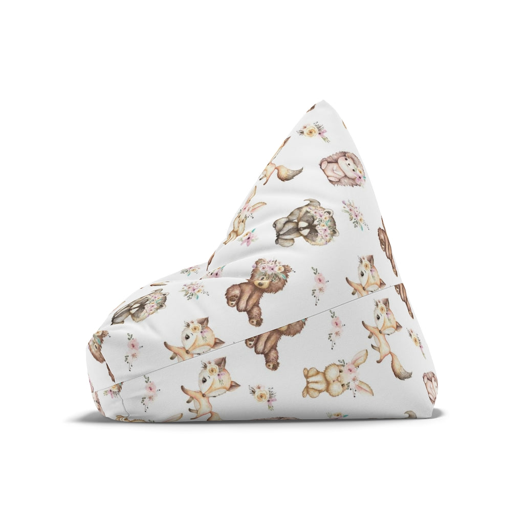 Woodland Bean Bag Chair Cover, Frest Animals kids room decor - Forest Friends