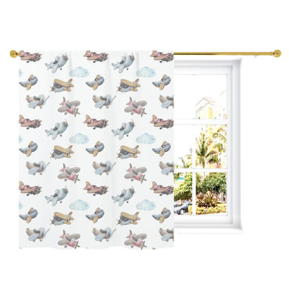 Airplanes Curtain single panel, Airplanes Nursery Bedding - Little Aviator