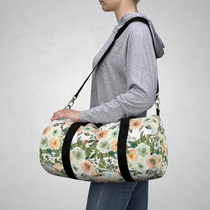 Floral Hospital Bag, Girl Overnight Bag - Peach Mint Garden