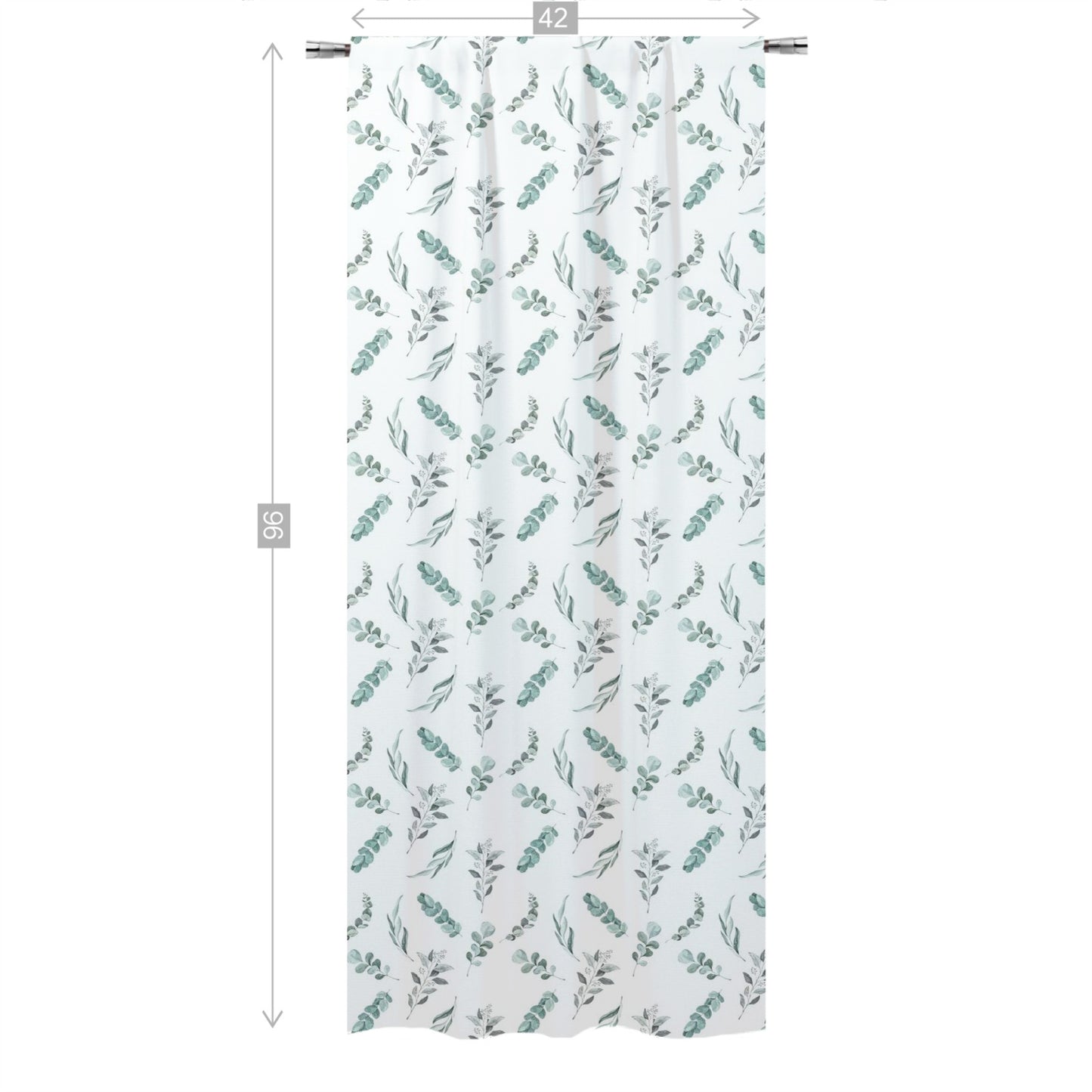 Eucalyptus Curtain, Single Panel, Leaves nursery decor - Greenery Woodland