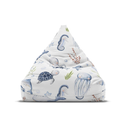 Under the sea Bean Bag Chair Cover, Ocean Animals Kids room decor - Little Ocean