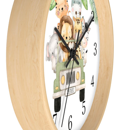 Safari animals clock, Jungle Nursery Decor - Safari Explorer