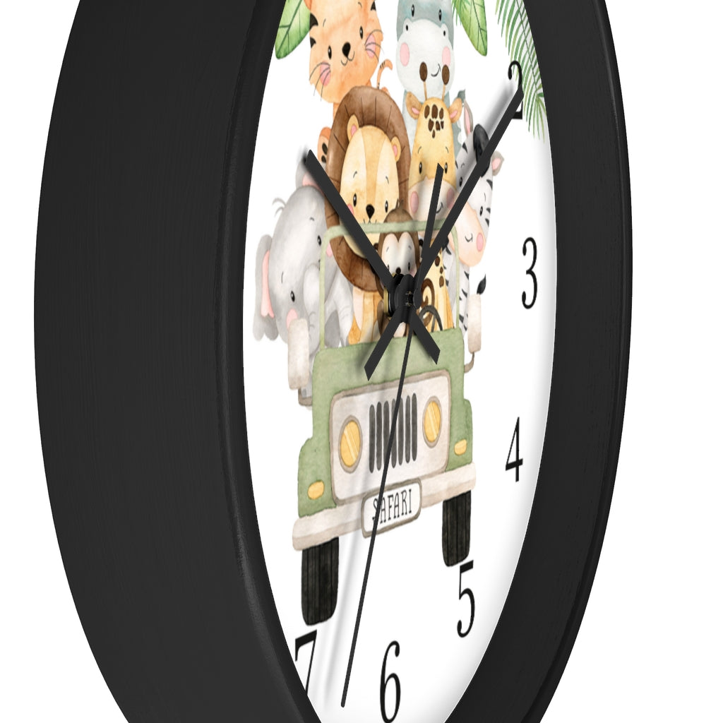 Safari animals clock, Jungle Nursery Decor - Safari Explorer